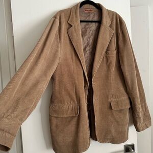 Machine Corduroy Blazer in Warm Brown